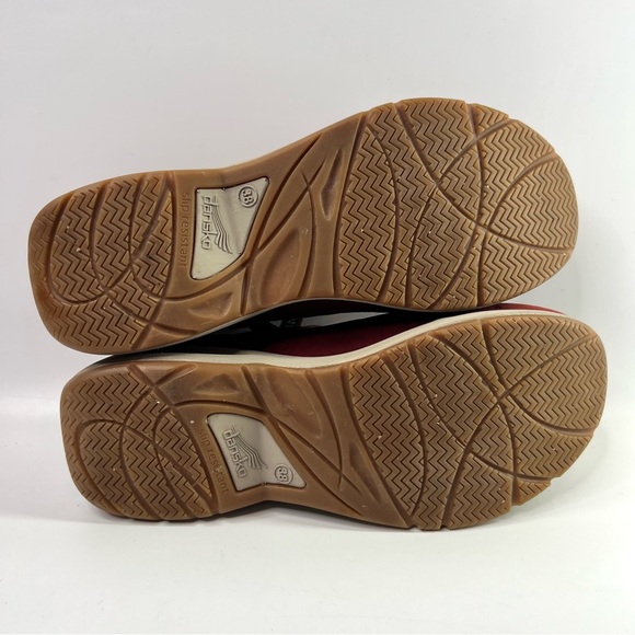 Dansko Steffi Mary Jane Platform Shoes Red Leather Size 38 - Picture 15 of 15